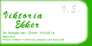 viktoria ekker business card