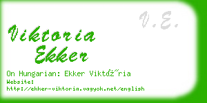 viktoria ekker business card